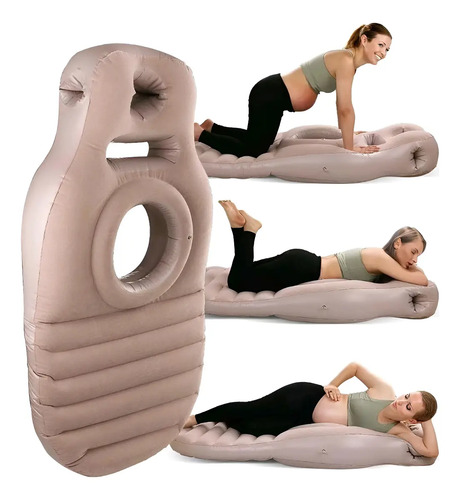 Colchón Embarazo Inflable Para Dormir Boca Abajo Almohada