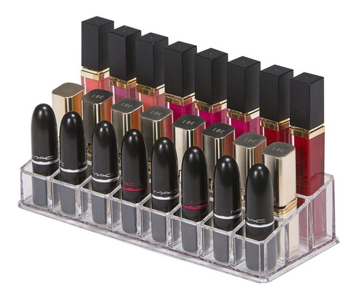 Cosmetiquero Acrílico Organizador 24 Labiales Brochas Joyas