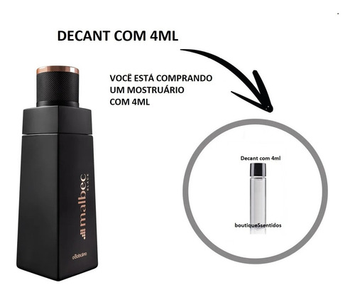 Malbec Black Desodorante Colônia Decant Com 4ml