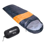 Saco De Dormir Nautika Viper Adulto Temp. 5ºc A 12ºc Hollowfiber 2m Preto E Laranja