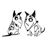 2 Stickers Adhesivo Sparky Frankenweenie 15cmx12cm Cada Uno