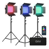 Gvm Rgb Kit De Luz De Video Led, Iluminacin De Fotografa Reg