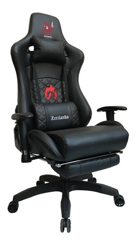 Silla Gamer Reclinable Negra  Giratoria Gaming Pro Oficina