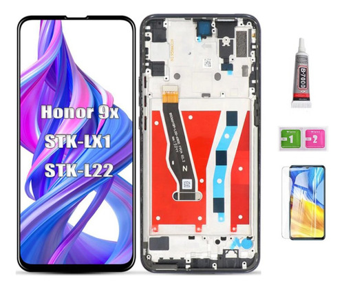 A Pantalla Lcd Con Marco Para Huawei Honor 9x Stk-lx1 L22