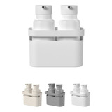 Conjunto Dispenser E Organizador Flow 500ml Lavanderia Cor Branco