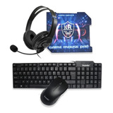 Combo Gamer 4 En 1 Teclado Mouse Optico Diadema Pad Mouse