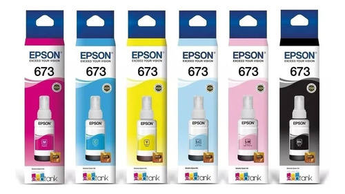 Tinta Epson 673 T673 Original X 6 Colores