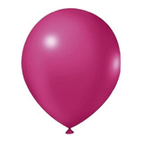 Balão Bexiga Liso Fucsia N°9 C/50 Unid - Decoração