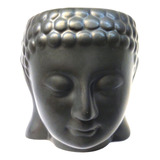 Enfeite Vaso Cabeça De Buda Em Ceramica 8cm - Preto