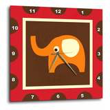3drose Dpp__1 Lindo Elefante Naranja-arte Infantil-animales 