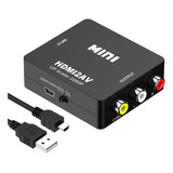 Adaptador Rca Hdmi A Vga 1080p Convertidor De Audio Y Video