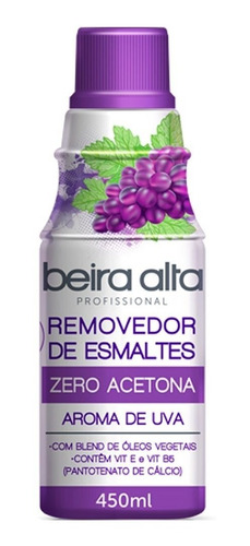 Kit 6 Un Removedor De Esmalte Zero Acetona 450ml Beira Alta