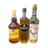 Kit Whisky White Horse 1lt+cachaça Santo Mel 700ml+jurupinga