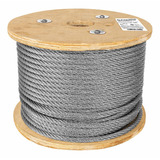 Cable Rígido 3/8' De Acero 7x7 Hilos Carrete 75 M