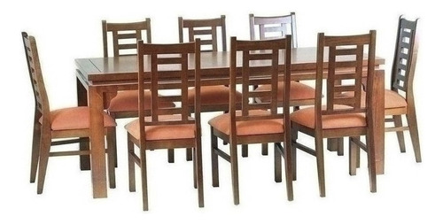 Comedor Leyda 8 Sillas Orange Nogal / Muebles América