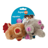 Pack 2 Juguete Peluche Aspen Pet Cachorro Perro Alta Calidad