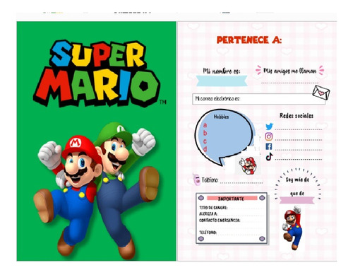 Super Mario Digital Software P/imprimir   Agendas, A5 2024