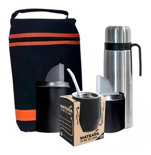 Set Matero Kit Completo Equipo Mate Bombilla Bolso Termo 1lt