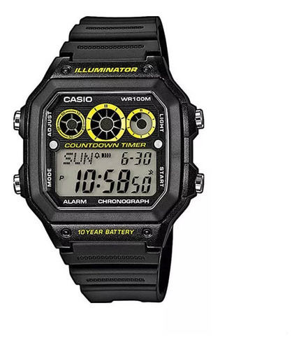 Reloj Casio Digital Ae-1300wh Temporizador Modo Arbitro