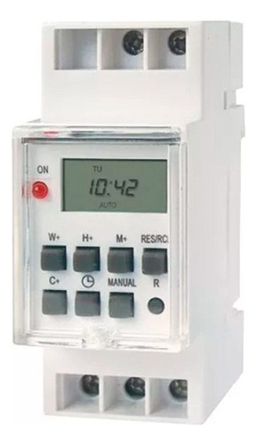 Timer Programable Digital Riel Din Zurich 2hp Temporizador