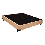 Base Cama Box Casal Corino Bege - 138x188x39