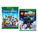 Combo Pack Plantas Zombie + Lego Batman 3 Xbox One Nuevos*