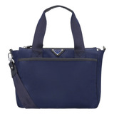 Bolsa Satchel Westies Hbaitnawe Mujer Acabado De Los Herrajes Niquel Color Azul Marino Color De La Correa De Hombro Azul Marino Diseño De La Tela Liso