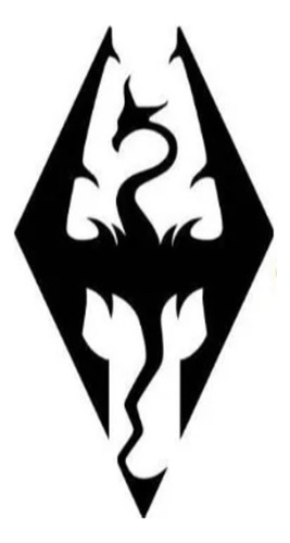 Adesivo Logo Dragão Skyrim Para Carro Moto E Notebook