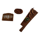 Set Tabla Para Picadas En Madera + Cuencos + Pinchos Oferta