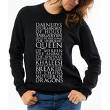 Sudadera Mujer Game Of Thrones Daenerys Name Envío Gratis!