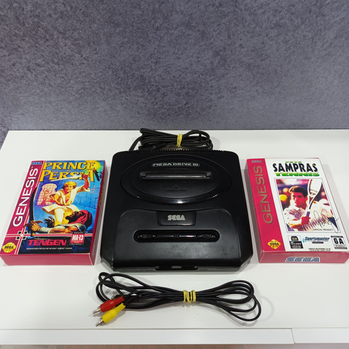Mega Drive 3 Tectoy Com 10 Jogos Na Memória 2 Jogos E Cabos