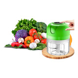 Mini Processador Elétrico De Alho Verduras Usb Branco - 45w