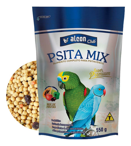 Ração Psita Mix Legumes Frutas Ring Neck Cacatua Papagaio