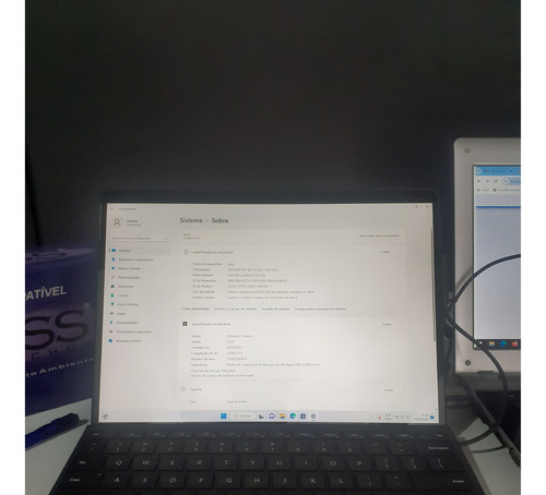 Microsoft Surface Pro X Sq 1 13  128gb Black E 8gb Ram