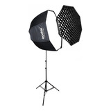 Softbox Octogonal 80cm Com Grid Para Flash - Temos Loja