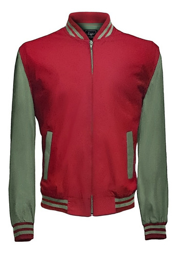 Chaqueta Hombre Sport Rojo - Gris Oliva