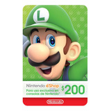 Tarjeta  Nintendo Eshop - 200 Mxn Código Digital