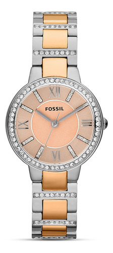 Relógio Fossil Feminino Virginia Bicolor - Es3405/1ki