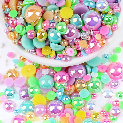 Planas Perlas De Color Bisuteria Ropa Bolsa Decoración Color Mixed Color Diámetro 8 Mm | MercadoLibre