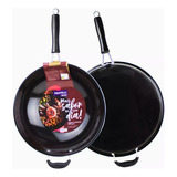 Frigideira Wok Antiaderrente Inox 34cm Yakisoba E Refogados