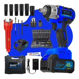 Chave De Impacto 48v 1/2'' Bateria Brushless Kit Completo