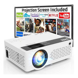 Mini Proyector Led Tmy, 7500l, 1080p Fhd Hdmi, Con Pantalla