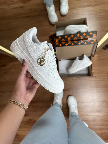 Tenis Air Force 1 Low Louis Vuitton Branco Classico Original