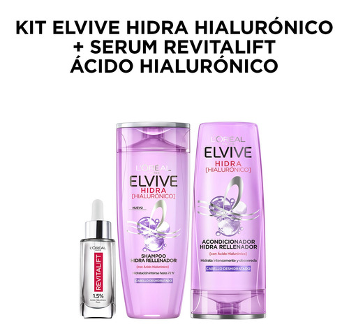 Kit Elvive Hidra Hialurónico + Serum Ácido Hialurónico