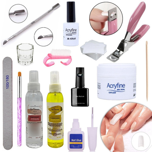 Kit Para Hacer Uñas Gelificadas Paso A Paso Gel Acrifine Tip