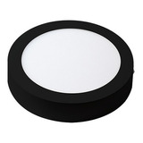 Panel Led Aplicar Plafon Circular 18w Marco Negro