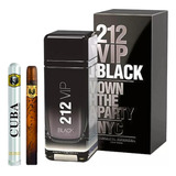 212 Vip Black Men Carolina Herrera 200ml+perfume Cuba 35ml