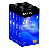 Sony 4t120vrc Paquete De 4 Cintas Vhs De 120 Minutos (des...