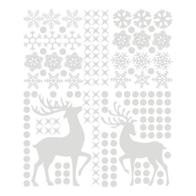 Venados Para Ventanas Copos De Nieve Navidad Decoracion Blanco