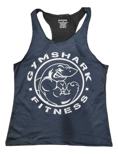 Playera Olimpica Shark Gym Fitness Blanco Negro Brazo Tiburó